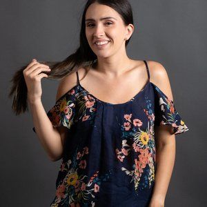 NWOT Blue Floral Off the Shoulder Top by Joie